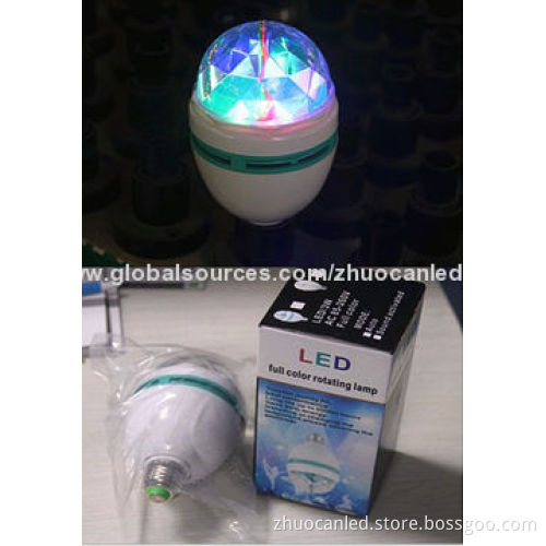 B22 E27, high quality, mini rotating LED, rotating disco ball light